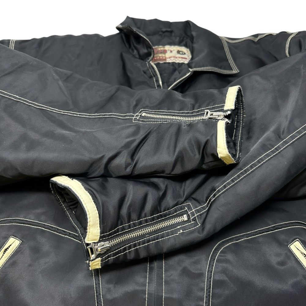 Roadmaster Civvy Motorcycle Co. Rare Black Biker Jacket Quilted‎ Lining Size 2 - Picture 9 of 16